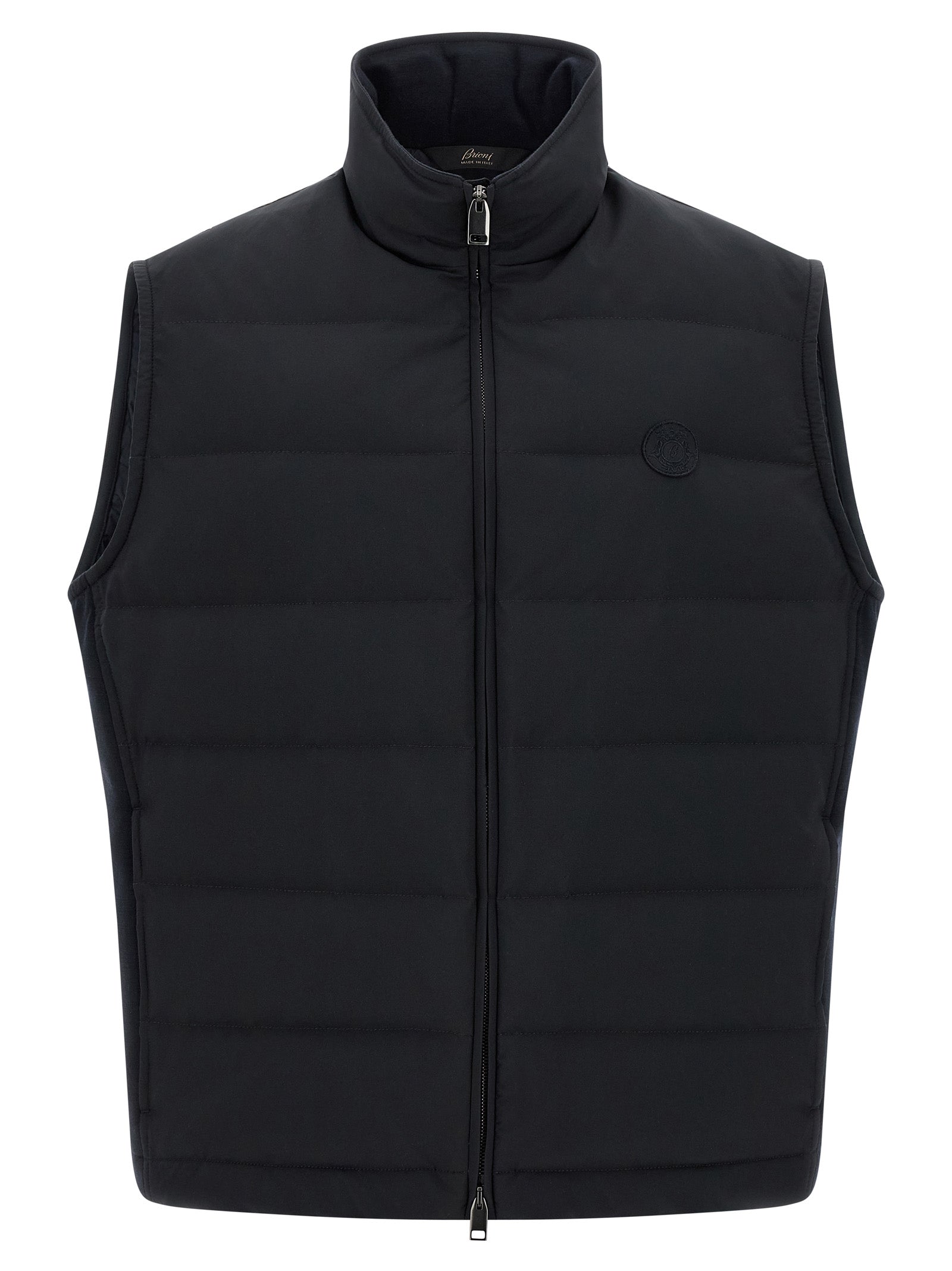 Blue Polyester Sleeveless Jacket