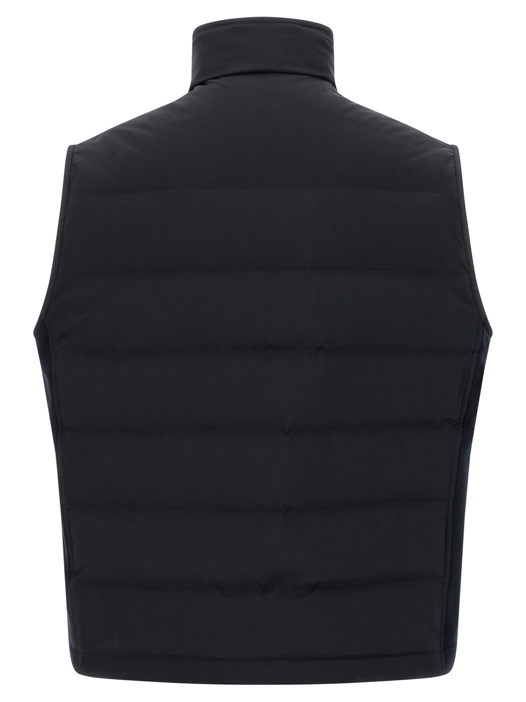 Blue Polyester Sleeveless Jacket