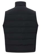 Blue Polyester Sleeveless Jacket