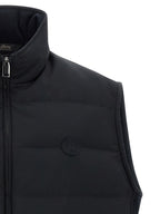 Blue Polyester Sleeveless Jacket