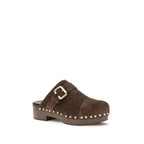 Brown Calf Leather Bos Taurus Clogs