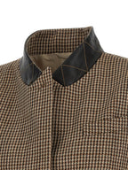 Beige Virgin Wool Sleeveless Jacket