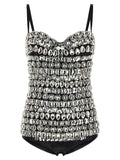 Silver Polyamide Bodysuit