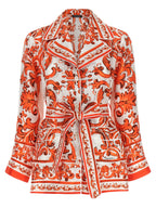 Orange Silk Blouse