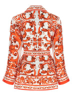 Orange Silk Blouse