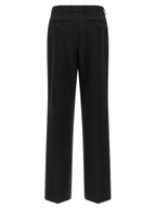 Black Virgin Wool Casual Pants