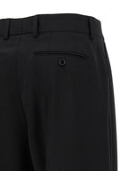 Black Virgin Wool Casual Pants