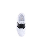 White Calf Leather Bos Taurus Low Top Sneakers