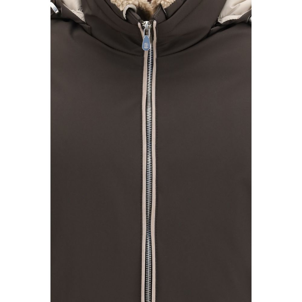 Brown Polyamide Shell Jacket