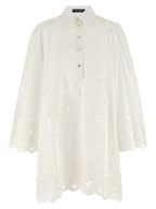 White Cotton Short Dress