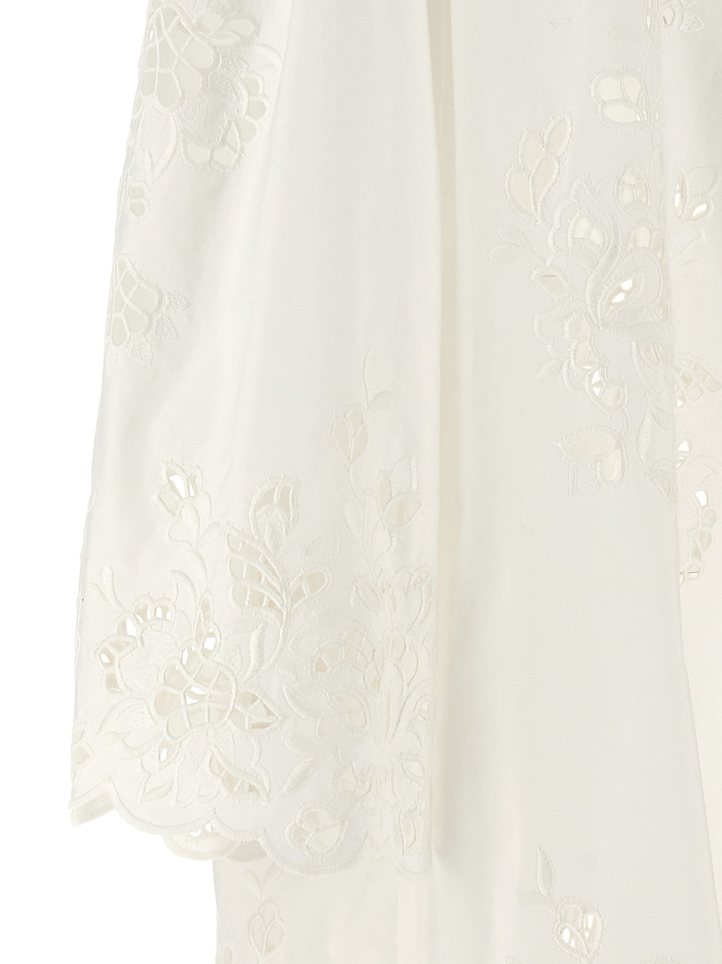 White Cotton Short Dress