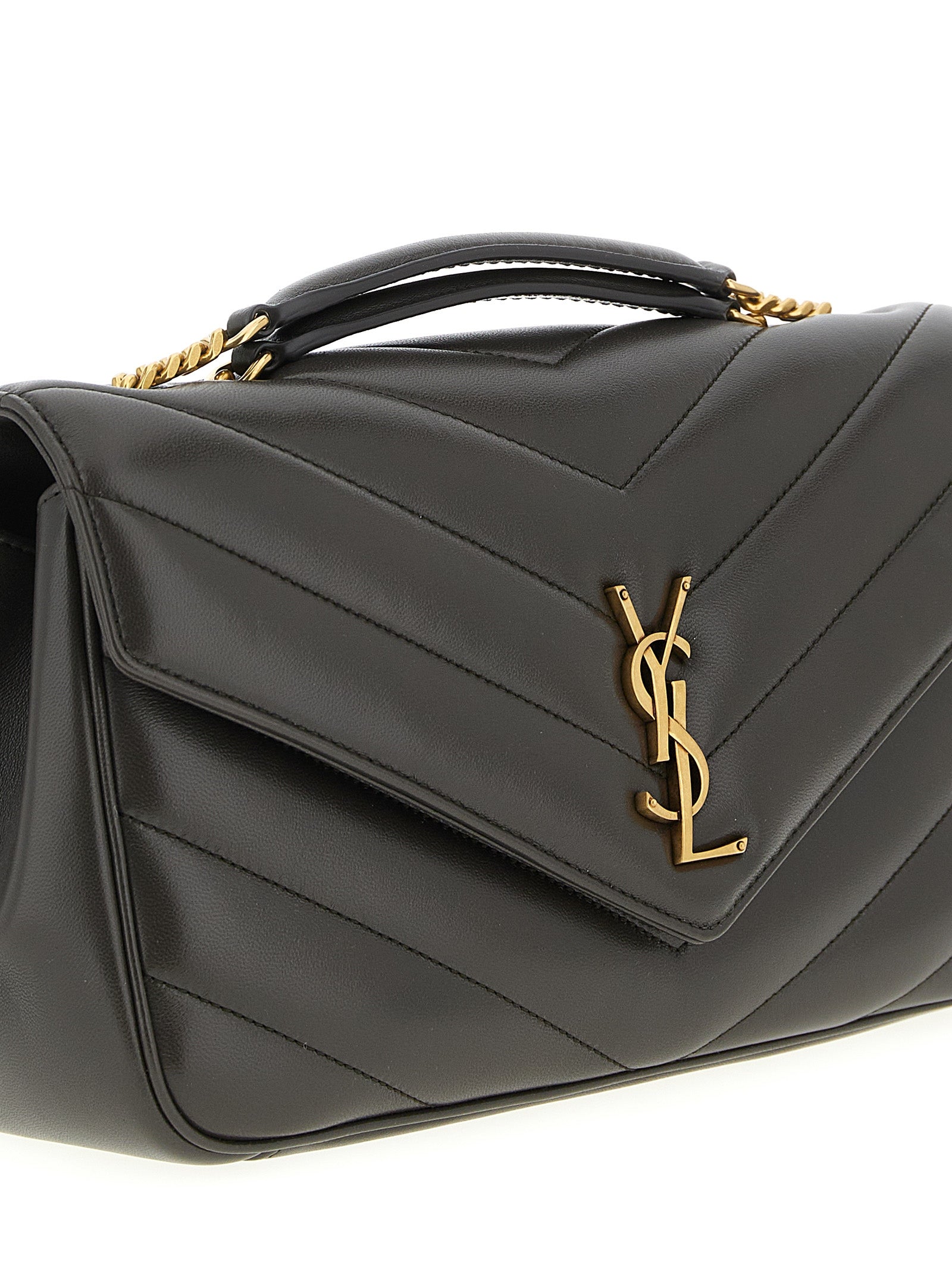 Brown Lamb Leather Shoulder Bag