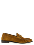 Brown Calfskin Slip-On Loafers