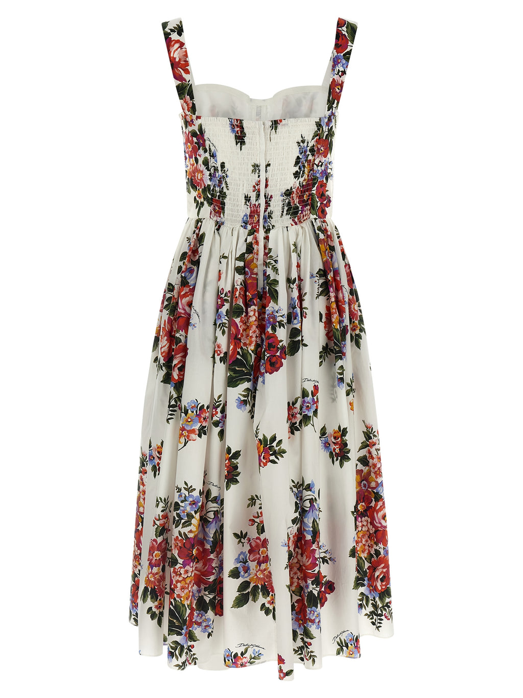 White Cotton Midi Dress
