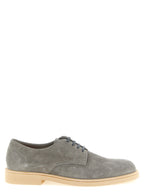 Gray Leather Oxfords And Derbies
