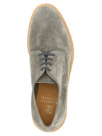 Gray Leather Oxfords And Derbies