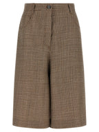 Brown Virgin Wool Bermuda Shorts