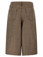 Brown Virgin Wool Bermuda Shorts
