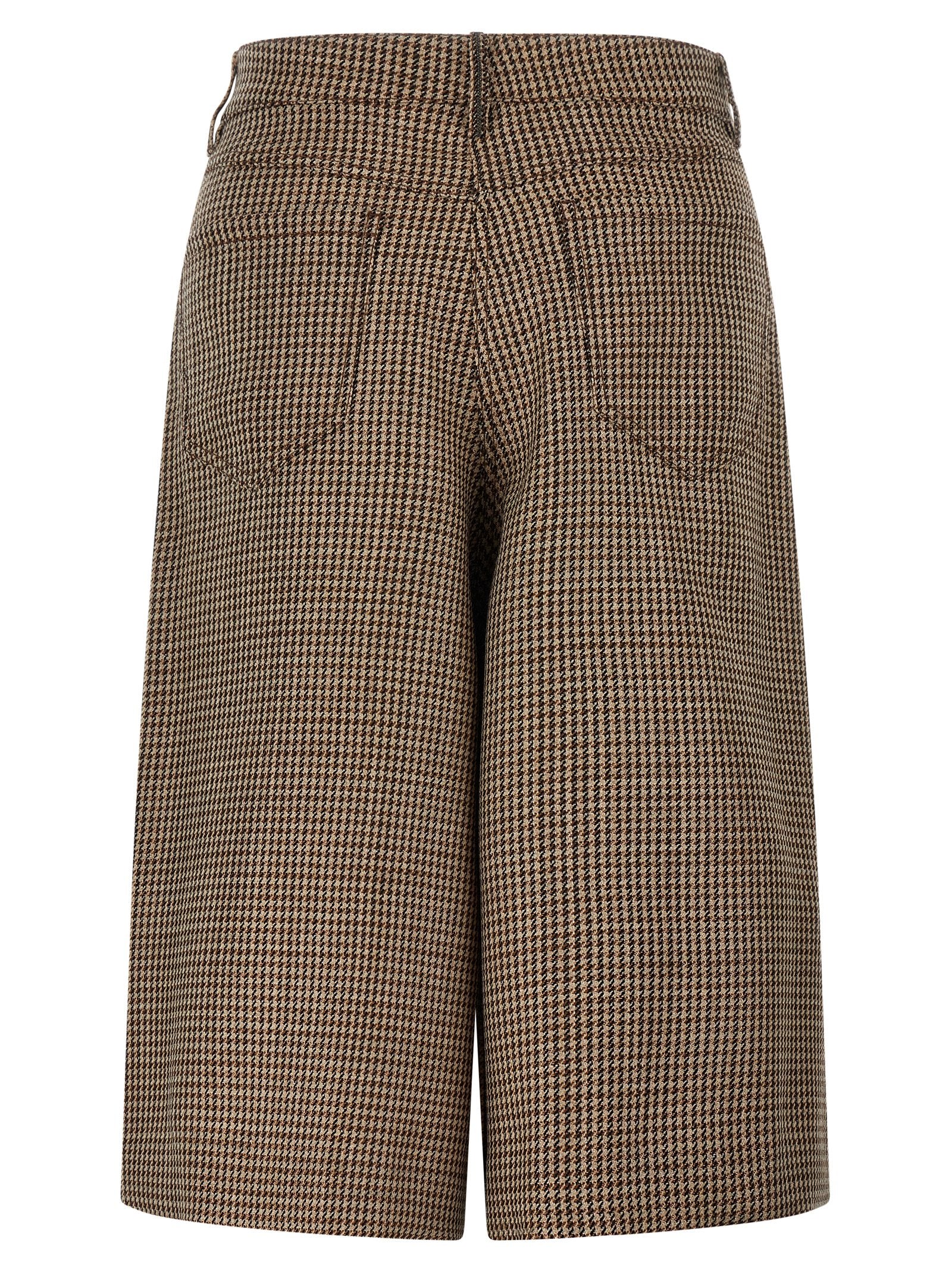 Brown Virgin Wool Bermuda Shorts