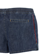 Blue Cotton Bermuda Shorts