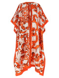 Orange Silk Long Dress