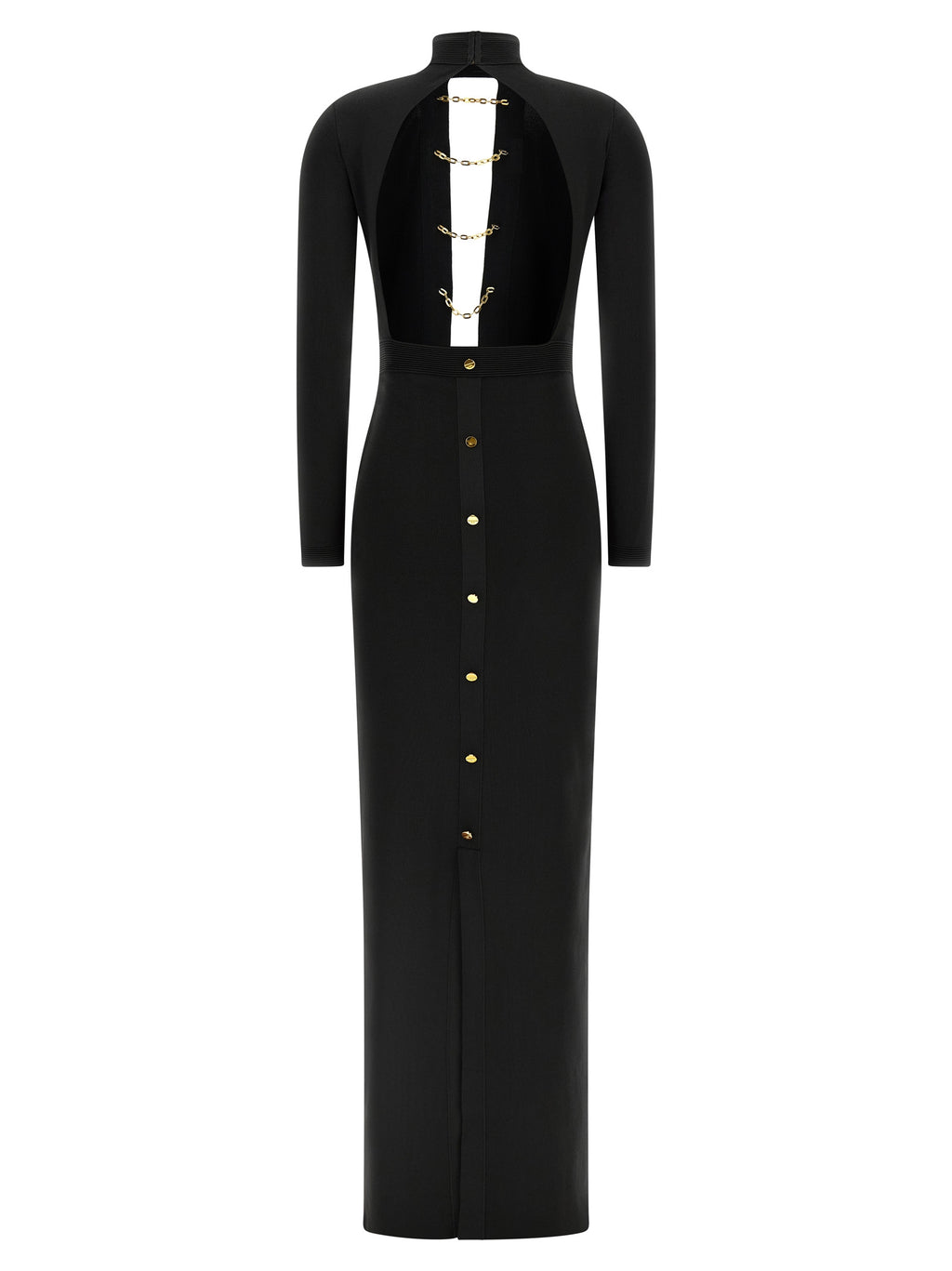 Black Viscose Long Dress