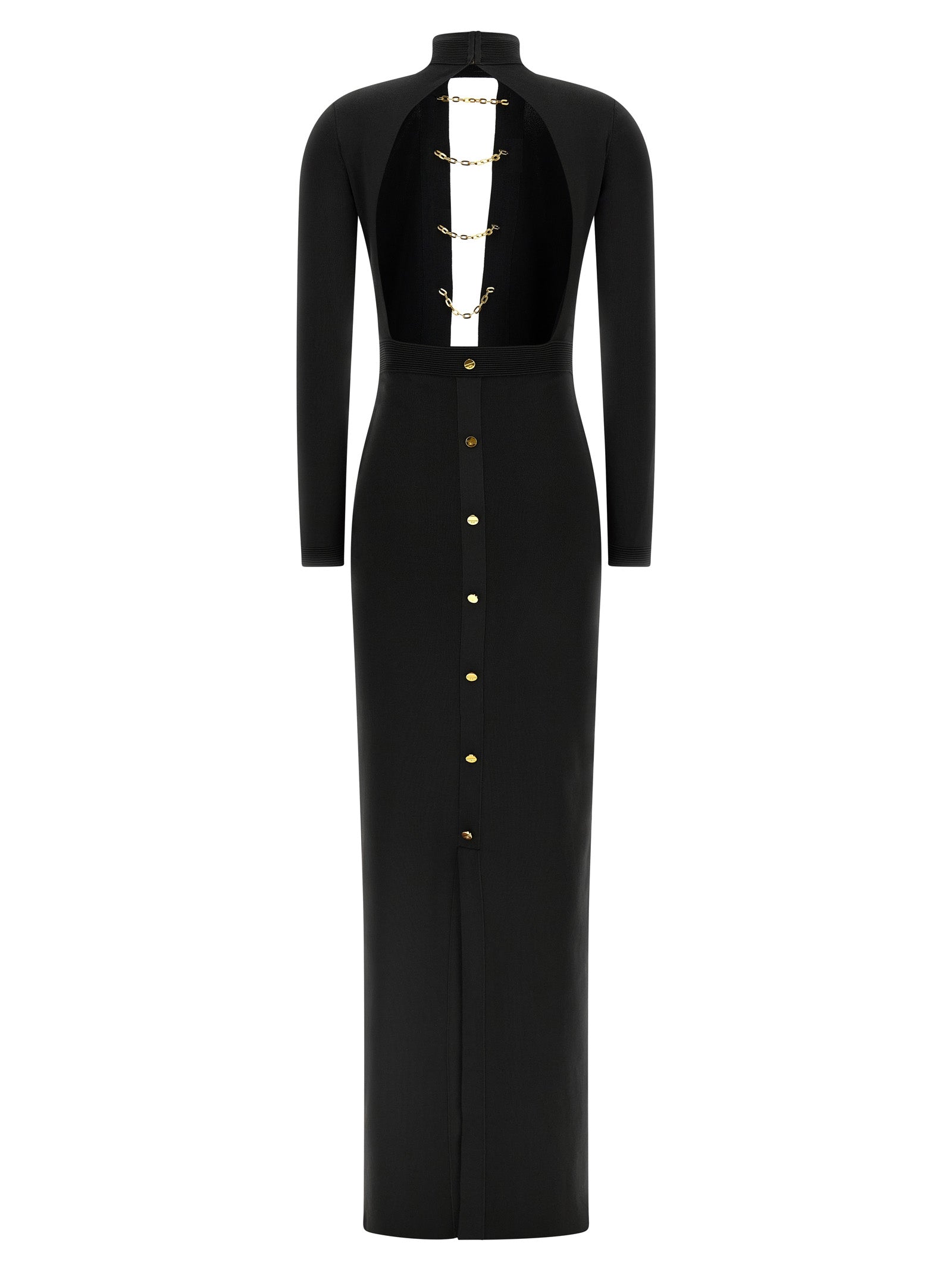 Black Viscose Long Dress