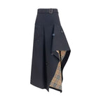 Black Cotton Long Skirt