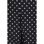 Black Silk Cropped Pants