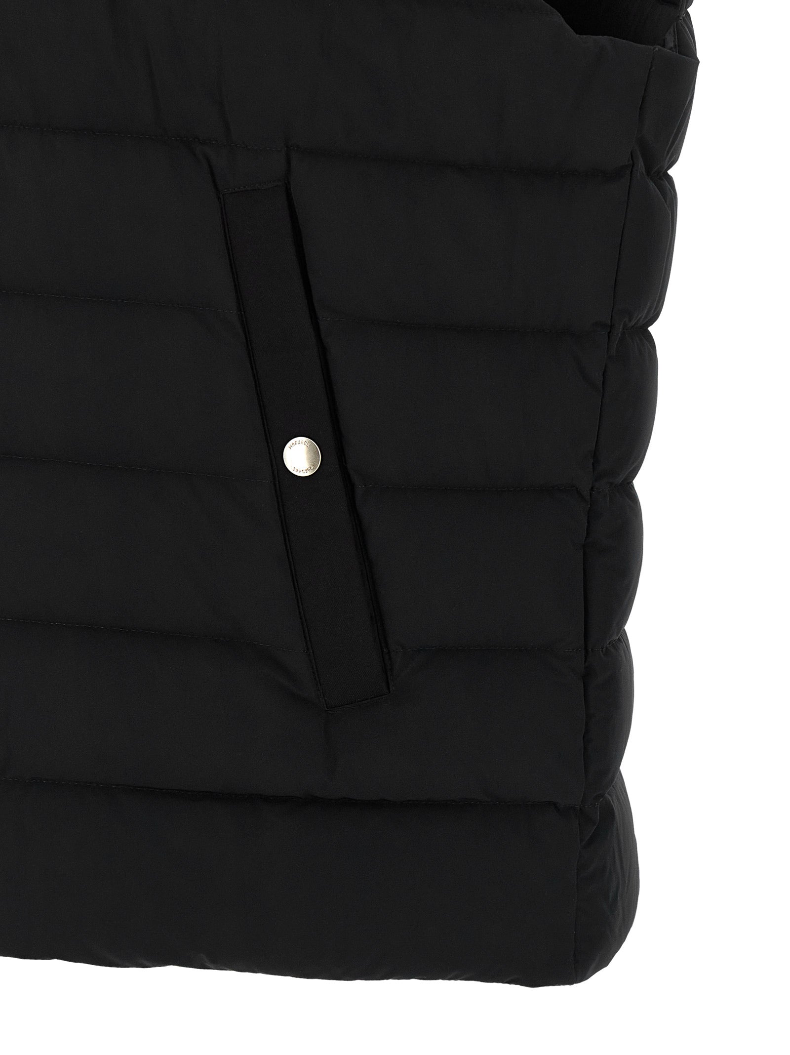 Black Nylon Sleeveless Jacket