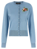 Blue Silk Cardigan