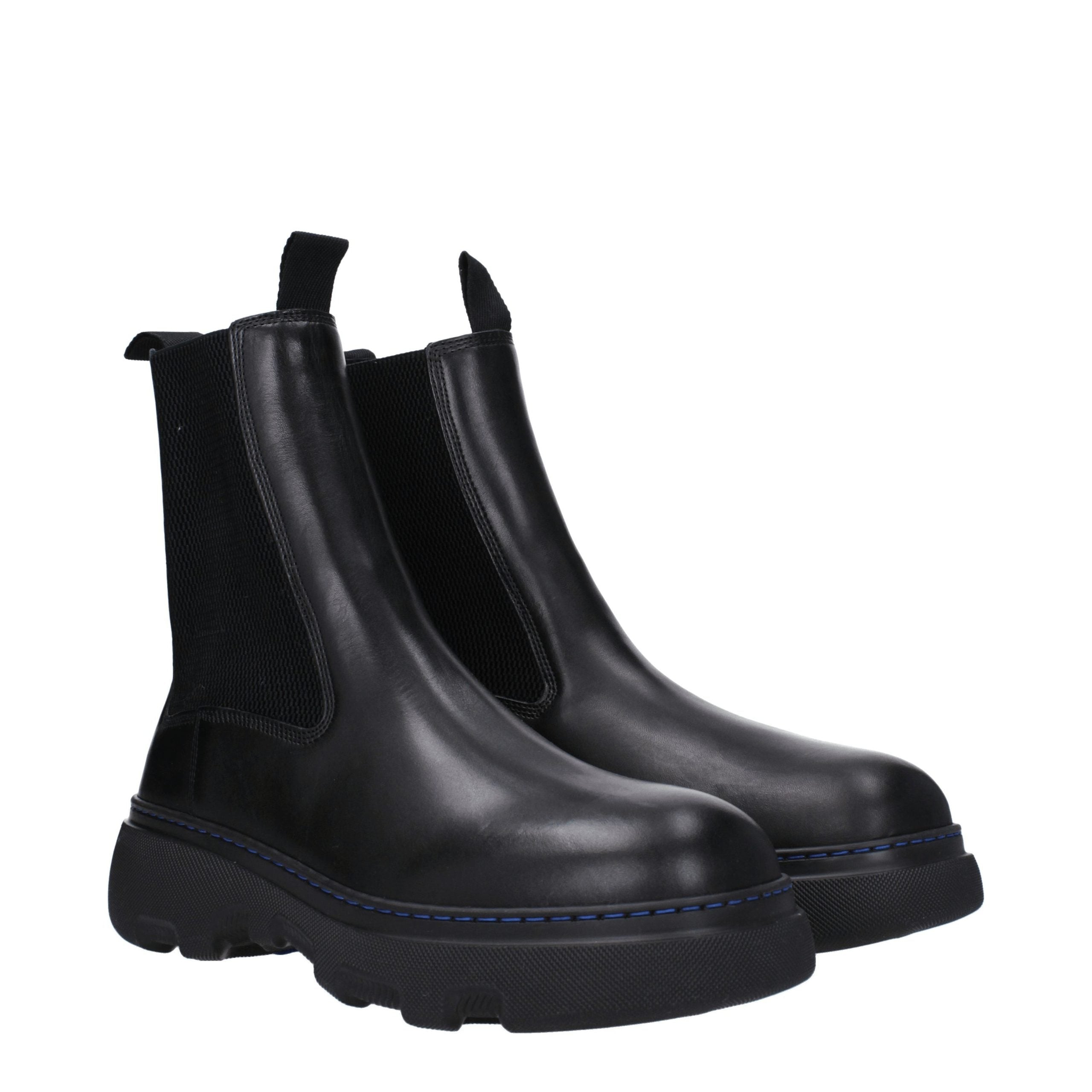 Black Leather Ankle Boots