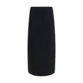 Black Acetate Long Skirt