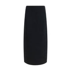 Black Acetate Long Skirt
