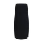 Black Acetate Long Skirt
