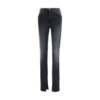 Black Cotton Skinny Jeans