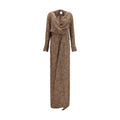 Beige Silk Long Dress