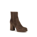 Brown Calf Leather Bos Taurus Ankle Boots