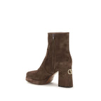 Brown Calf Leather Bos Taurus Ankle Boots