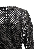 Black Polyester Short Dress