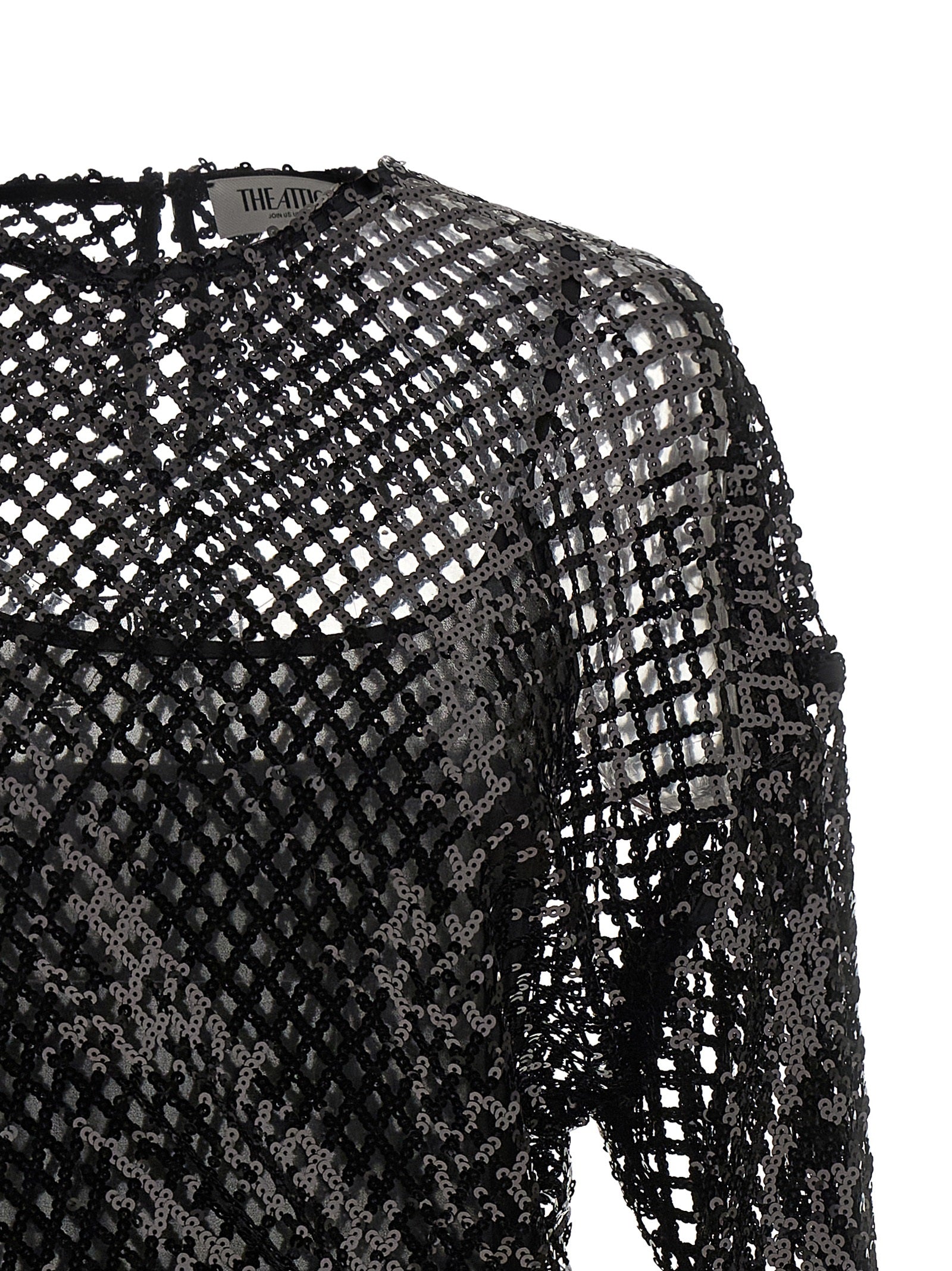 Black Polyester Short Dress