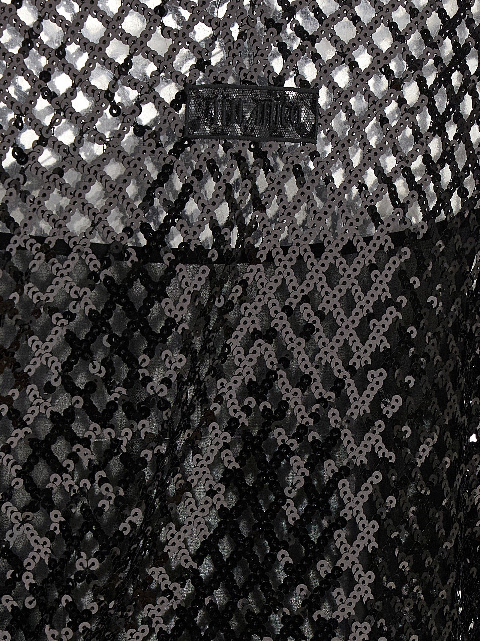 Black Polyester Short Dress