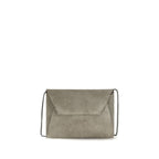 Gray Calf Leather Bos Taurus Clutch Bag