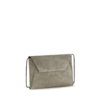 Gray Calf Leather Bos Taurus Clutch Bag