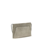 Gray Calf Leather Bos Taurus Clutch Bag