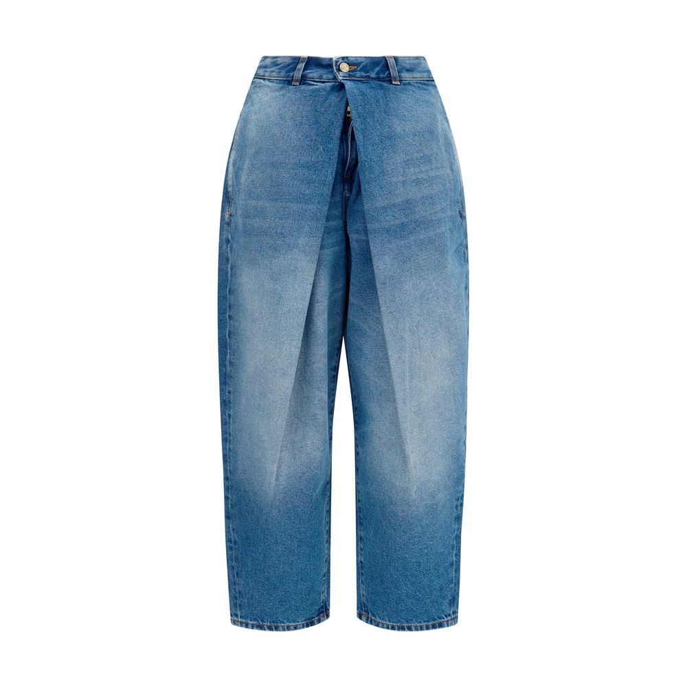 Blue Cotton Relaxed Fit Jeans