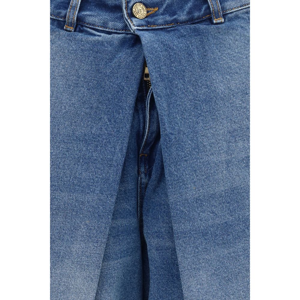 Blue Cotton Relaxed Fit Jeans