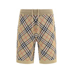 Beige Cotton Bermuda Shorts