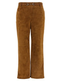 Brown Calfskin Pants