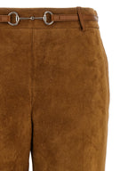 Brown Calfskin Pants